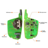 Xhorse XSCS00EN 4 Button Smart Key Colorful Crystal Style