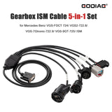 GODIAG Gearbox ISM Cable 5-in-1 Set for Mercedes Benz VGS-FDCT 724/ VGS2-722.8/ VGS-7Gtronic-722.9/ VGS-9GT-725/ ISM