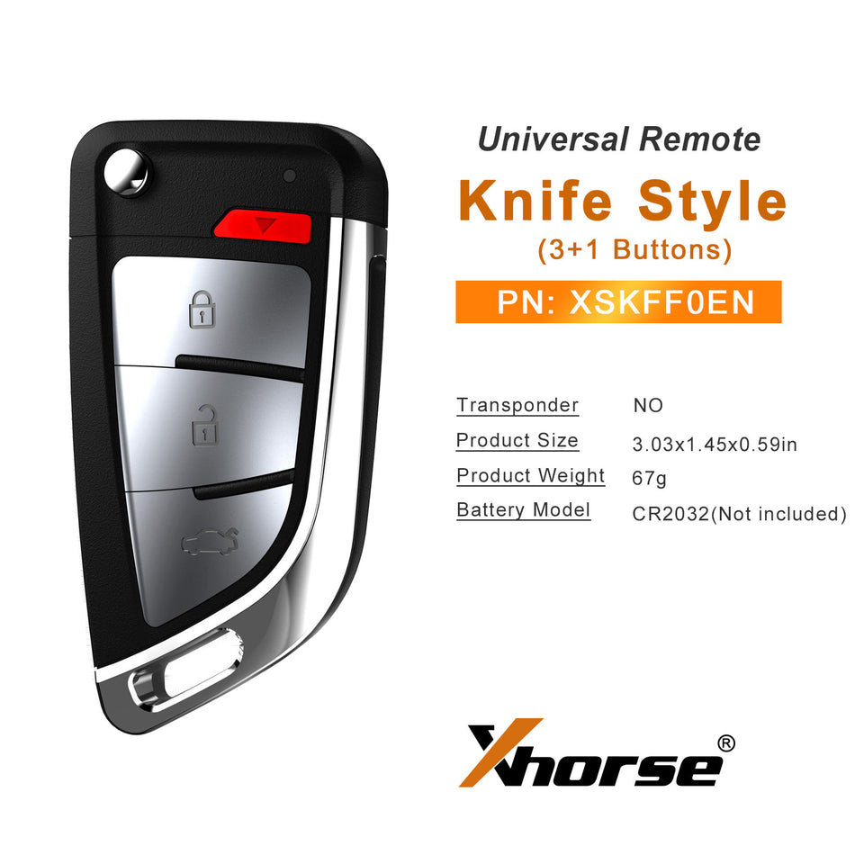 Xhorse Universal Smart Key Knife Style Flip 4 Buttons XSKFF0EN 5pcs/lot