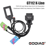 GODIAG GT112 K-Line FOR VW Audi Skoda Seat 2nd & 3rd Generation Dashboard IMMO Key Matching Test Platform