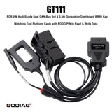 GODIAG GT111 FOR VW Audi Skoda Seat CAN-Bus 3rd & 3.5th Generation Dashboard IMMO Key Matching Test Platform Cable with POGO PIN to Read & Write