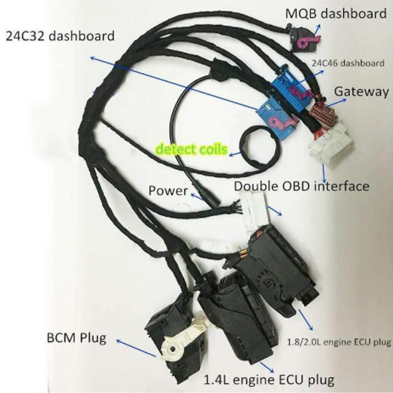 Volkswagen Audi MQB Test Platform Car Key Making Cables-1