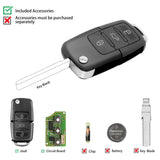XHORSE XKB501EN Wired Universal Remote Key Volkswagen B5 Type 3 Buttons