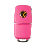 Xhorse XKB502EN VVDI2 Wire Flip Remote Key 3 Button Pink 