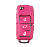 Xhorse XKB502EN VVDI2 Wire Flip Remote Key 3 Button Pink 