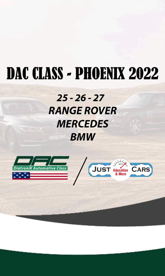Book Now! DAC Class Phoenix 2022 for Landrover, Mercedes and BMW Training Class