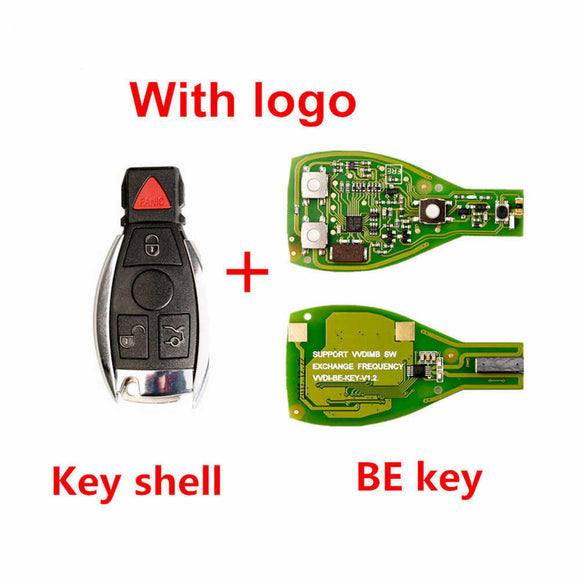 Xhorse Benz Be Pro Key PCB with 3Button Benz Key Shell with Panic